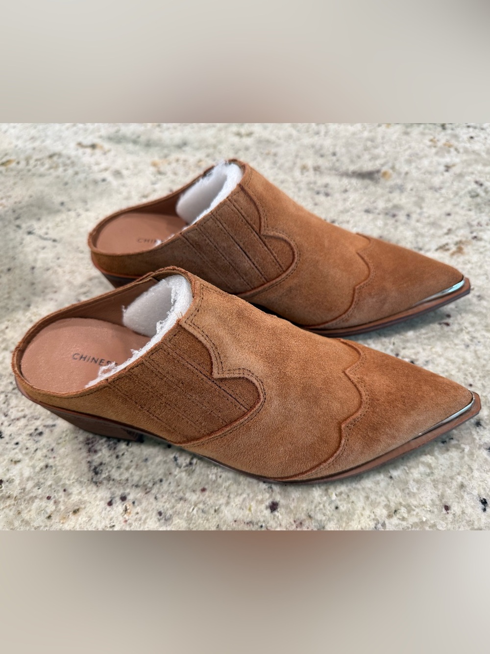Chinese Laundry Women's Western Suede Mule in Brown NIB - Picture 5 of 14